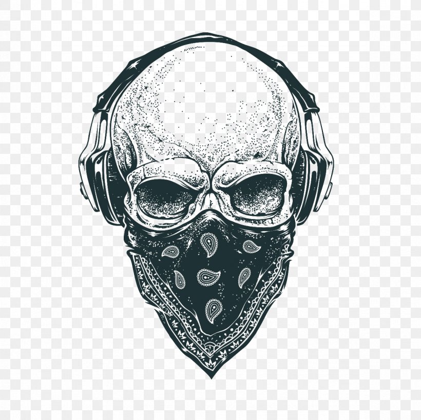 Kerchief Skull Royalty-free Photography, PNG, 1181x1181px, Kerchief, Art, Audio, Audio Equipment, Black And White Download Free