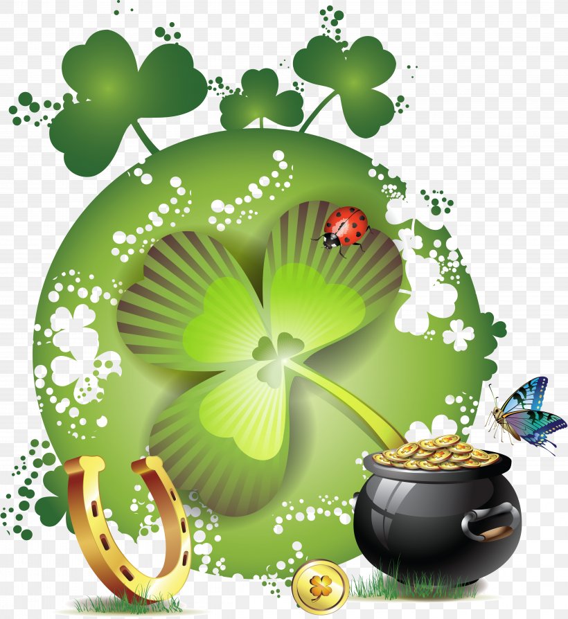 Four-leaf Clover Saint Patrick's Day Clip Art, PNG, 4965x5418px, Fourleaf Clover, Clover, Flower, Flowering Plant, Grass Download Free