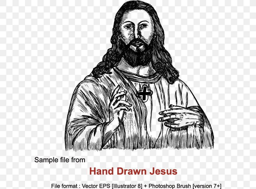 Jesus Praying Hands Drawing Cross, PNG, 598x606px, Jesus, Art, Black And White, Christianity, Cross Download Free