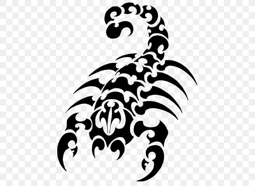 Scorpion Tattoo Artist Tribal Wars 2 Tribe, PNG, 483x600px, Scorpion, Artwork, Black And White, Claw, Fictional Character Download Free