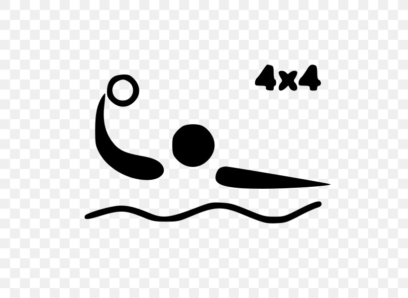 Water Polo Swimming Pictogram Olympic Games Olympic Sports, PNG, 600x600px, Water Polo, Black, Black And White, Monochrome Photography, Olympic Games Download Free