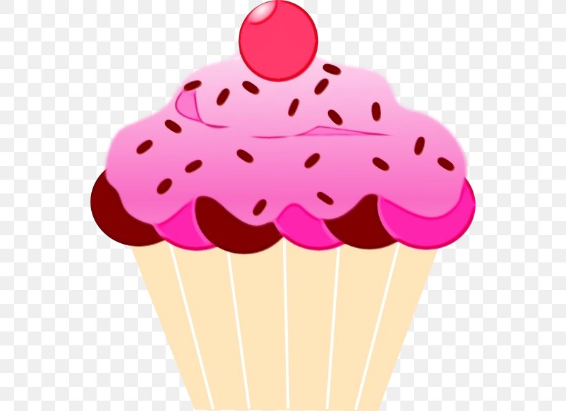 Cupcake Clip Art Frosting & Icing, PNG, 558x595px, Cupcake, Baked Goods, Baking, Baking Cup, Birthday Cake Download Free