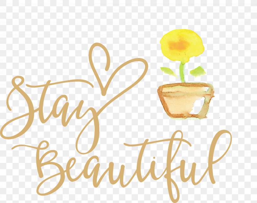 Floral Design, PNG, 3000x2374px, Stay Beautiful, Fashion, Floral Design, Happiness, Logo Download Free