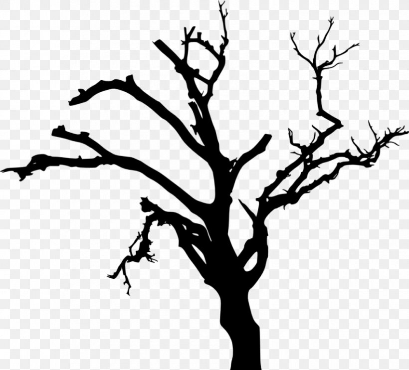 Clip Art Silhouette Drawing Tree, PNG, 850x770px, Silhouette, Blackandwhite, Branch, Drawing, Leaf Download Free