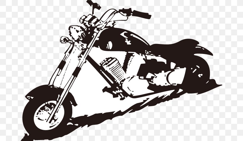 Car Motorcycle Accessories Motor Vehicle Decal, PNG, 682x478px, Car, Bicycle, Black And White, Chopper, Decal Download Free