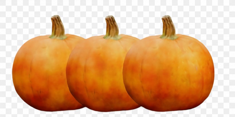 Pumpkin, PNG, 2828x1416px, Watercolor, Calabaza, Cucurbita, Food, Fruit Download Free