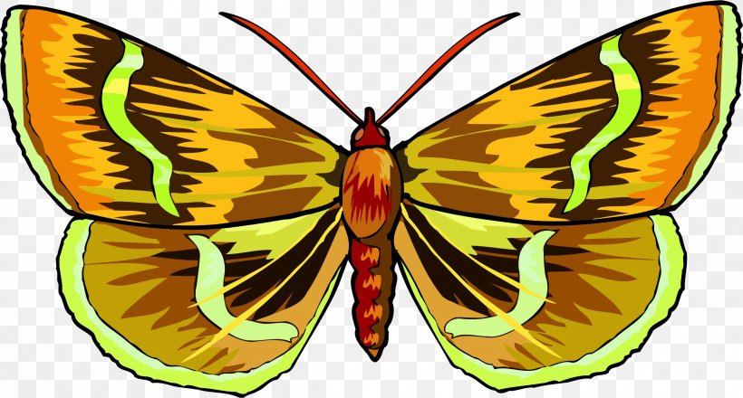 Butterfly Clip Art, PNG, 2400x1290px, Butterfly, Arthropod, Brush Footed Butterfly, Drawing, Insect Download Free