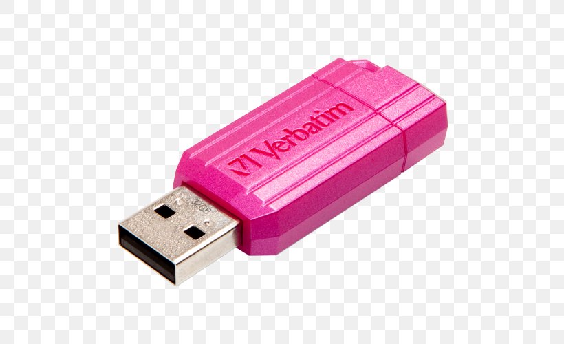 USB Flash Drives Computer Data Storage Verbatim Pinstripe 2.0, PNG, 500x500px, Usb Flash Drives, Computer, Computer Component, Computer Data Storage, Data Storage Download Free