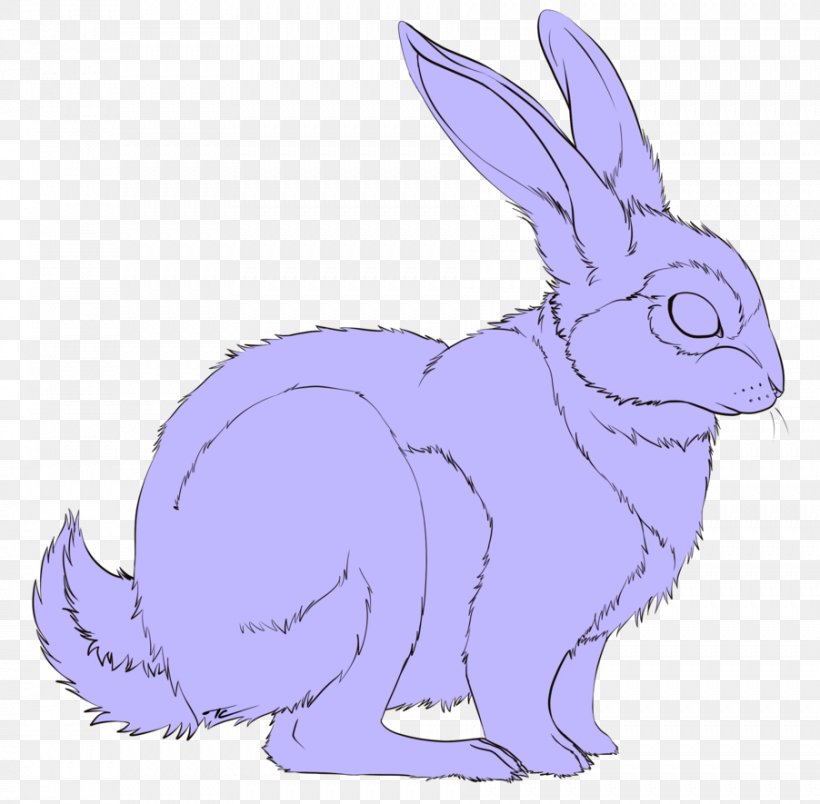 Hare Domestic Rabbit Line Art Easter Bunny, PNG, 902x885px, Hare, Animal, Animal Figure, Cartoon, Color Download Free