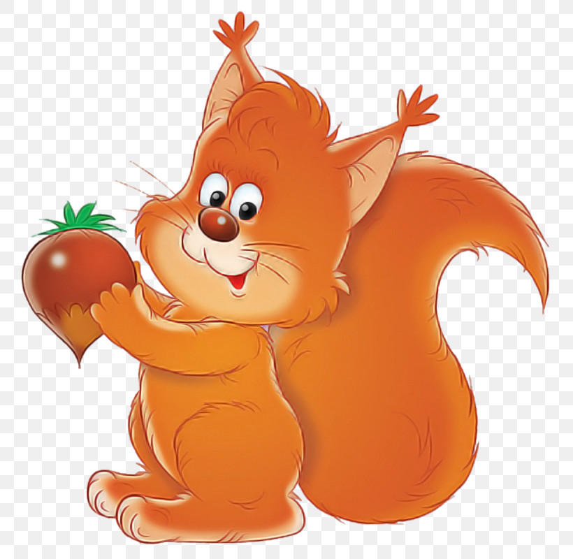 Orange, PNG, 789x800px, Cartoon, Animal Figure, Eurasian Red Squirrel, Orange, Squirrel Download Free