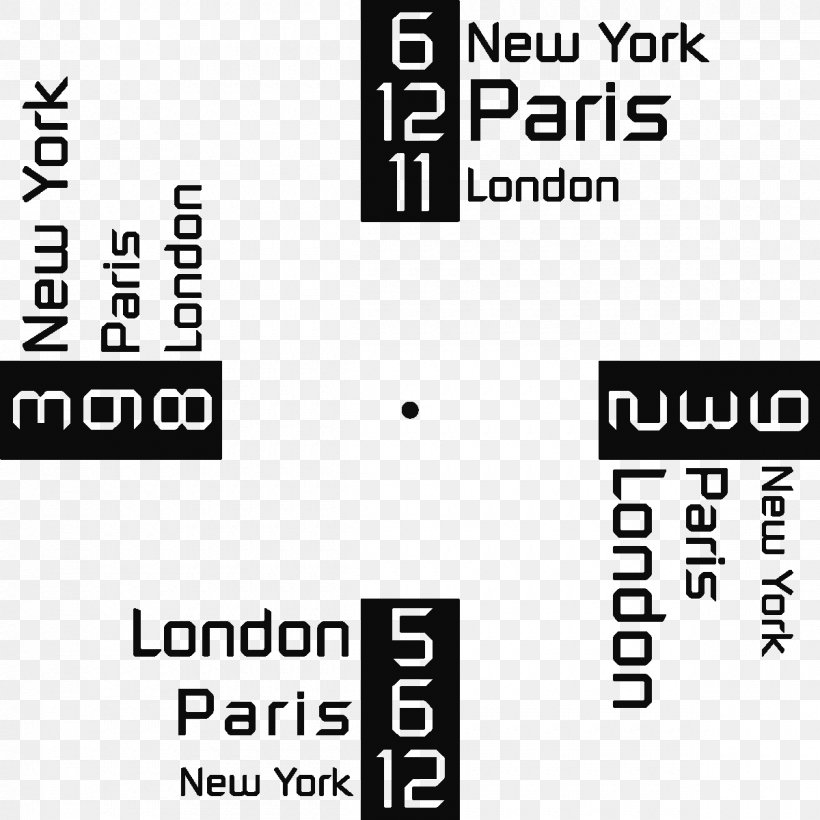 Clock Sticker Avenue De New-York Rue De Londres New York City, PNG, 1200x1200px, Clock, Area, Black, Black And White, Brand Download Free