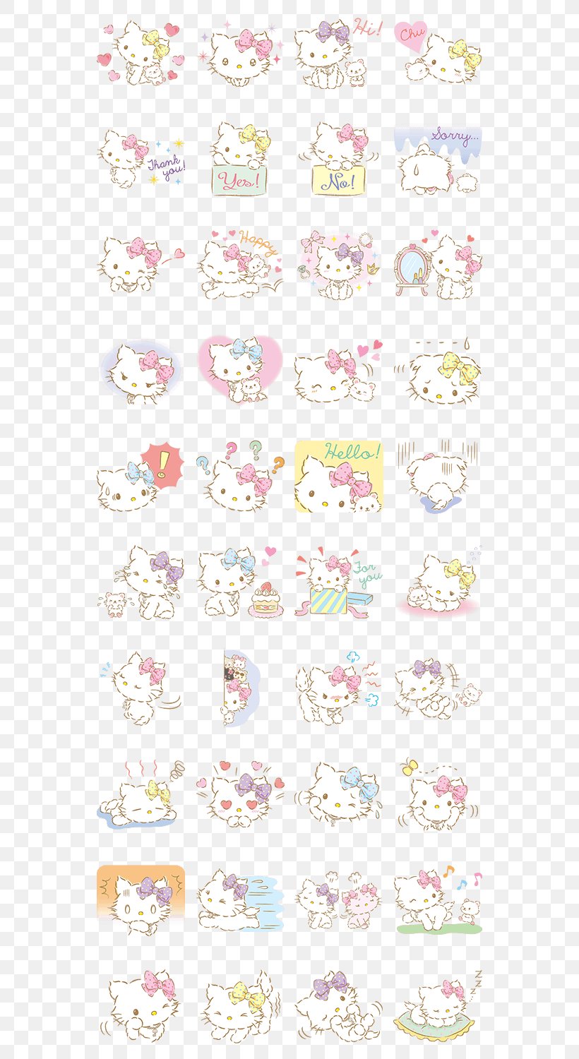 Hello Kitty Cat Sanrio Emoji My Melody, PNG, 562x1500px, Hello Kitty, Adventures Of Hello Kitty Friends, Cat, Emoji, Kawaii Download Free