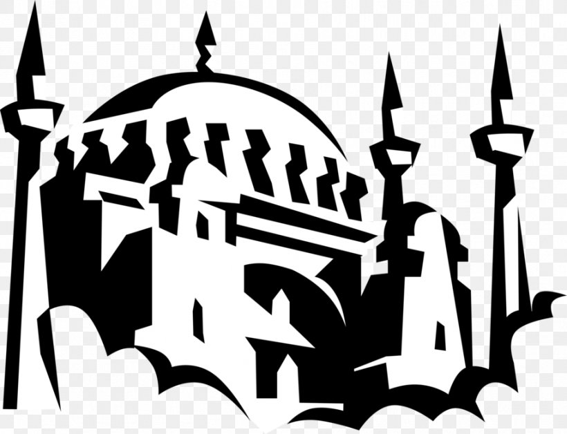 Sultan Ahmed Mosque Clip Art Vector Graphics Islam, PNG, 914x700px, Sultan Ahmed Mosque, Art, Black And White, Brand, Fictional Character Download Free