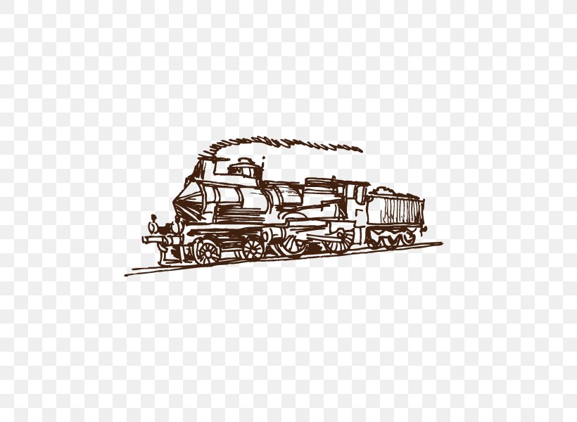 Train Tram Rapid Transit Rail Transport Steam Locomotive, PNG, 600x600px, Train, Black And White, Brand, Material, Rail Transport Download Free