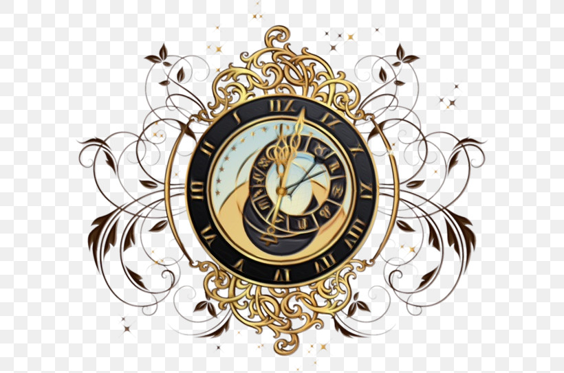 Clock Circle Font Logo Emblem, PNG, 600x543px, Watercolor, Circle, Clock, Emblem, Logo Download Free