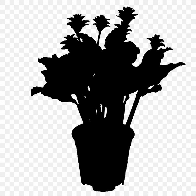 Flowering Plant Silhouette Font Leaf, PNG, 1500x1500px, Flower, Blackandwhite, Flowering Plant, Flowerpot, Houseplant Download Free