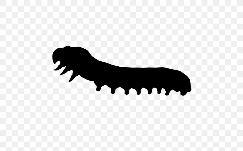 Worm Animal Silhouette Icon, PNG, 512x512px, Worm, Animal, Black, Black And White, Carnivoran Download Free
