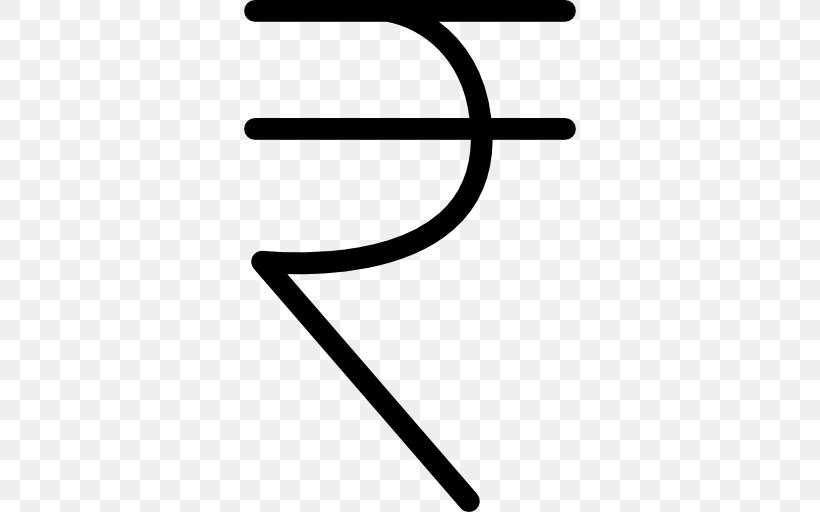 Indian Rupee Currency Nepalese Rupee Money, PNG, 512x512px, Indian Rupee, Black, Black And White, Currency, Currency Symbol Download Free