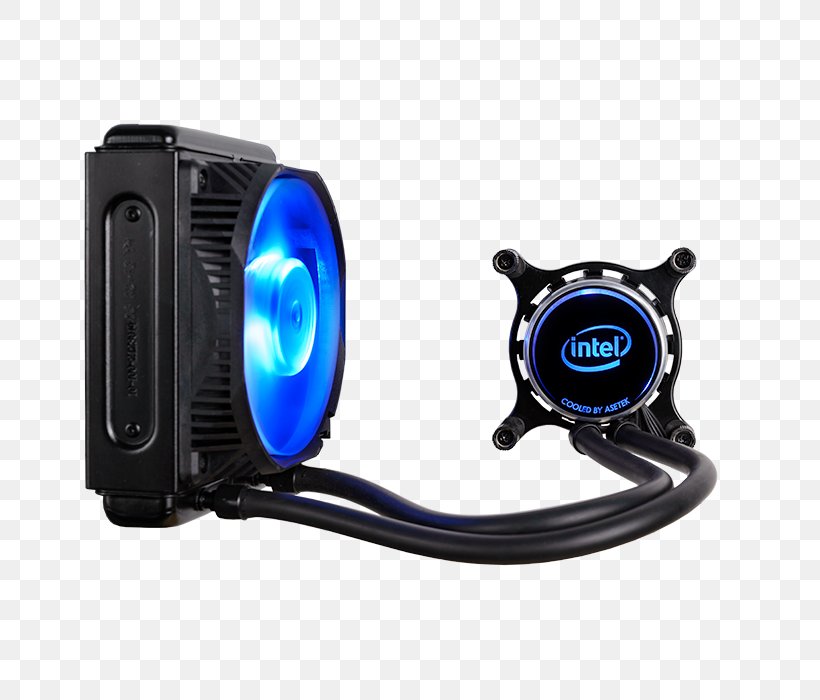 Intel Computer System Cooling Parts Water Cooling Central Processing Unit Asetek, PNG, 700x700px, Intel, Asetek, Audio, Central Processing Unit, Computer Download Free