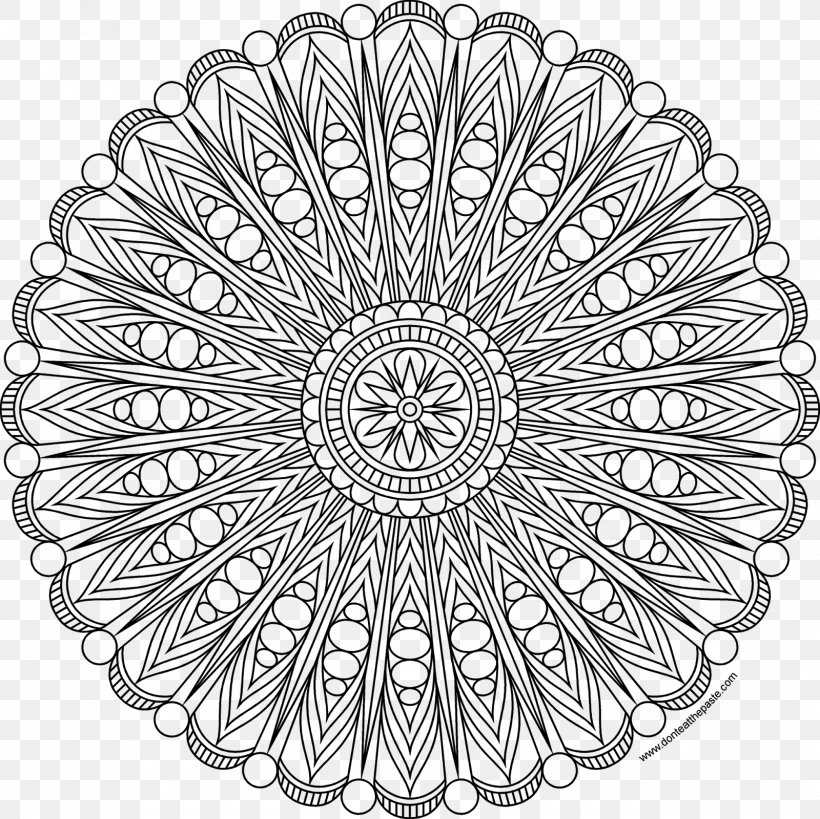 Mandala Coloring Book Drawing Colored Pencil Adult, PNG, 1600x1600px, Mandala, Adult, Area, Ausmalbild, Black And White Download Free