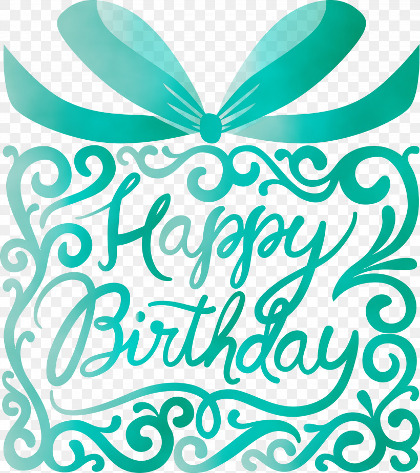 Green Aqua Turquoise Teal Pattern, PNG, 2662x3000px, Birthday Calligraphy, Aqua, Green, Happy Birthday Calligraphy, Paint Download Free
