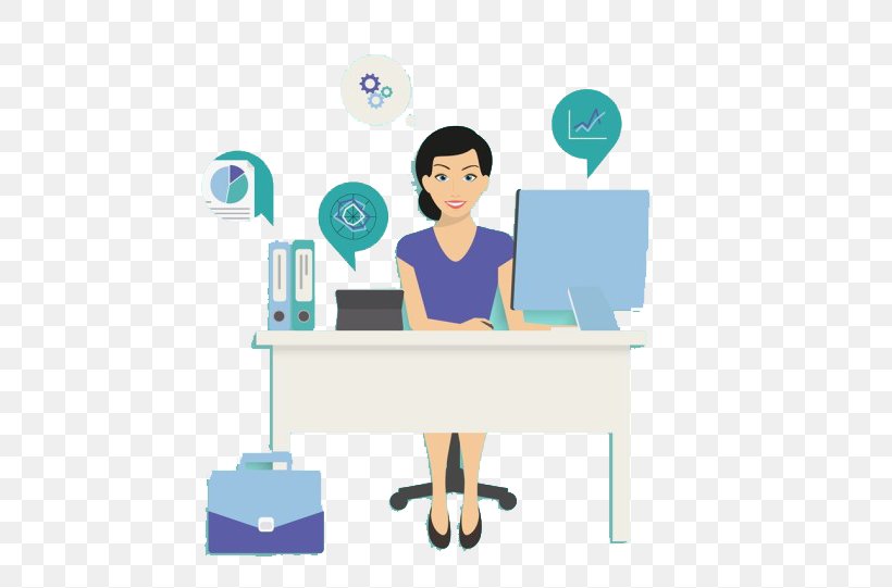 Office Clerk Woman Clip Art, PNG, 650x541px, Office, Child, Clerk, Communication, Computer Download Free