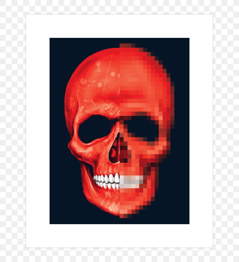 Skull Pixel Art Pixelation, PNG, 740x900px, 2d Computer Graphics, Skull, Art, Bone, Death Download Free