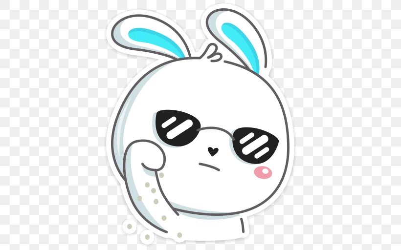 Easter Bunny Sticker Rabbit Telegram VKontakte, PNG, 512x512px, Easter Bunny, Animal, Area, Easter, Emoticon Download Free