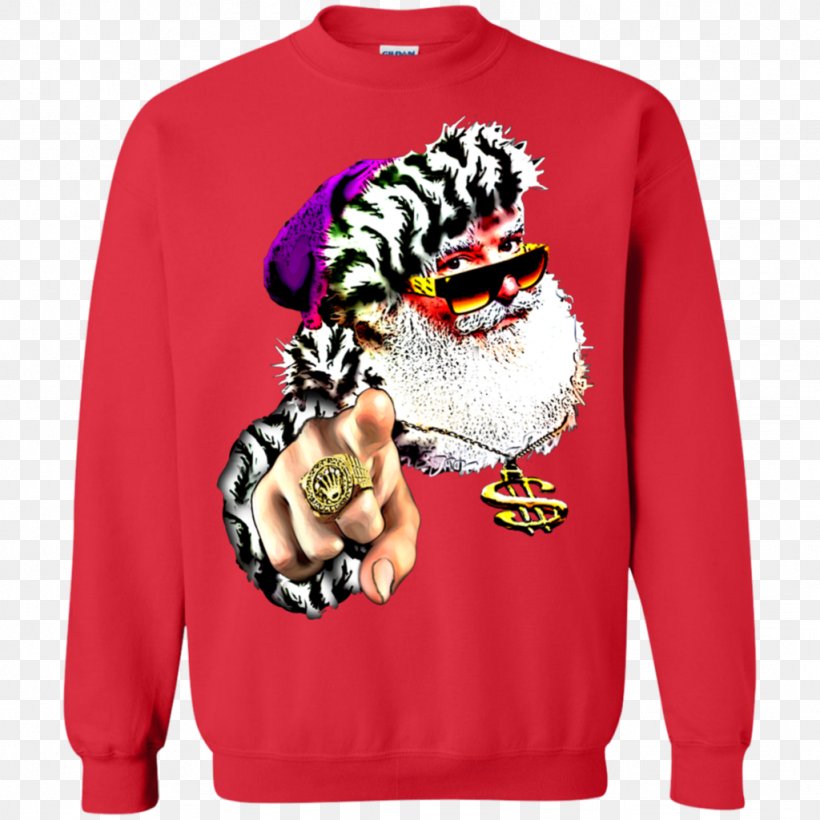 T-shirt Hoodie Christmas Jumper Sweater Crew Neck, PNG, 1024x1024px, Tshirt, Bluza, Christmas, Christmas Jumper, Clothing Download Free