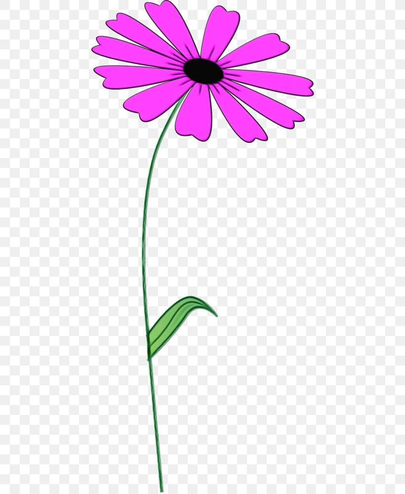 Flower Flowering Plant Plant Petal Pedicel, PNG, 500x1000px, Watercolor, Flower, Flowering Plant, Gerbera, Paint Download Free