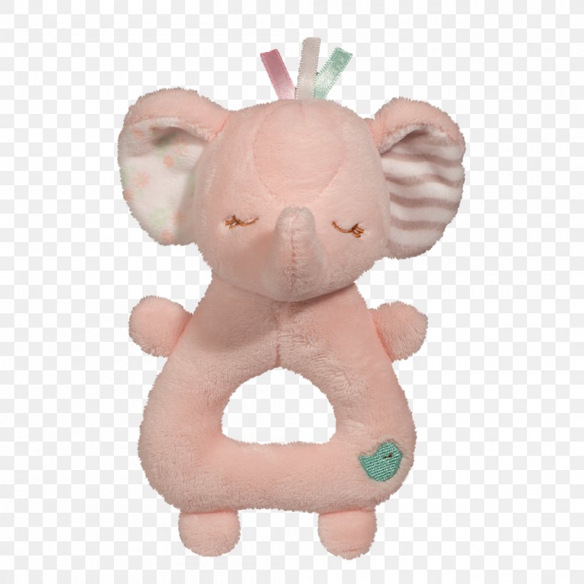 Stuffed Animals & Cuddly Toys Elephant Plush Rattle, PNG, 1000x1000px, Stuffed Animals Cuddly Toys, Animal, Baby Rattle, Baby Toys, Color Download Free