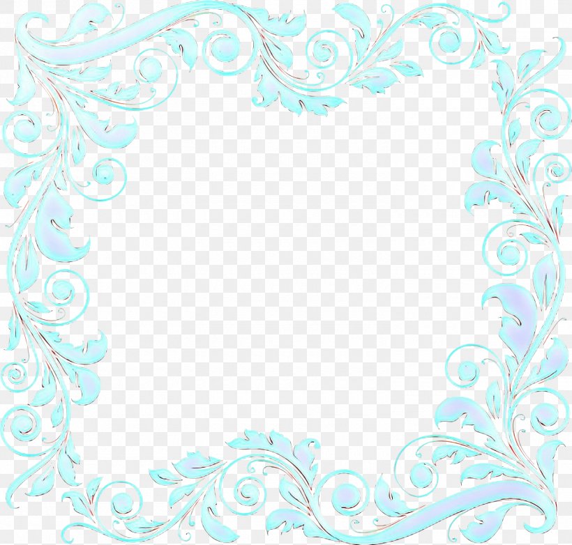 Blue Flower Frame, PNG, 1500x1431px, Picture Frames, Aqua, Blue, Flower, Ornament Download Free