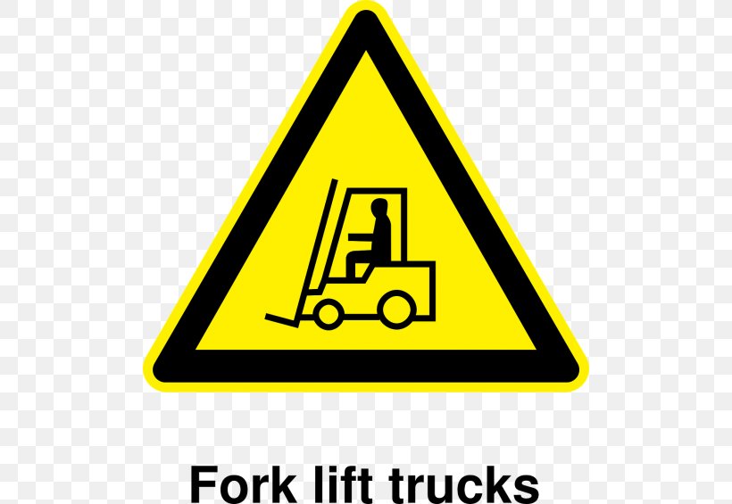 Warning Sign Forklift Vector Graphics Hazard Symbol, PNG, 500x565px, Warning Sign, Area, Brand, Forklift, Hazard Download Free