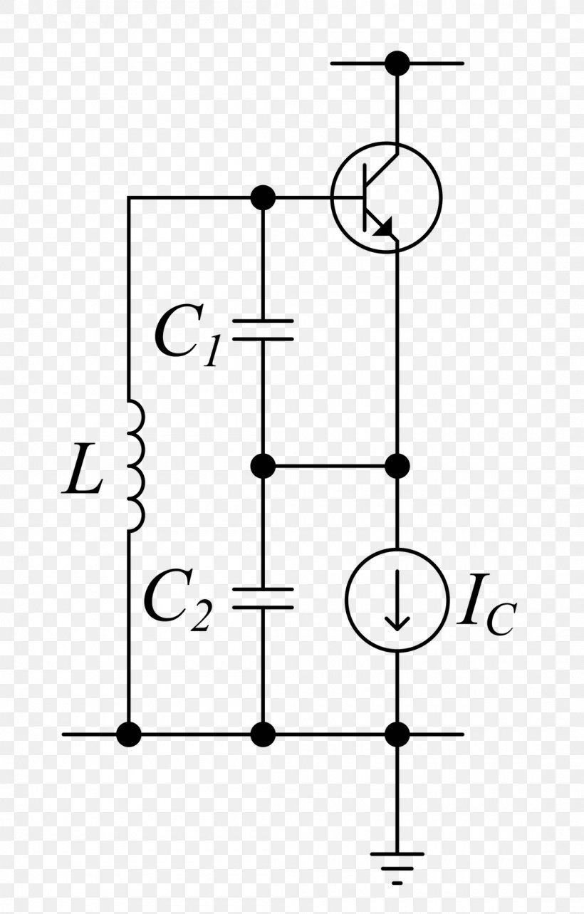 Colpitts Oscillator Electronic Oscillators Inductor Capacitor Tesla Coil, PNG, 1100x1722px, Electronic Oscillators, Area, Biasing, Black And White, Capacitance Download Free