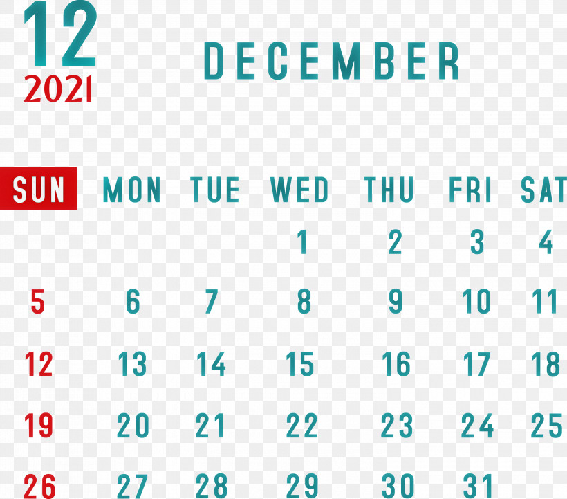 December 2021 Calendar December 2021 Printable Calendar 2021 Monthly Calendar, PNG, 3000x2640px, 2021 Monthly Calendar, December 2021 Calendar, Calendar System, December 2021 Printable Calendar, Diagram Download Free