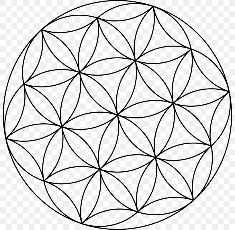 Sacred Geometry Seed Clip Art, PNG, 800x800px, Sacred Geometry, Area, Black And White, Curve, Drawing Download Free