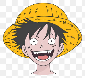 Luffy - Straw-Hat Anime Head PNG