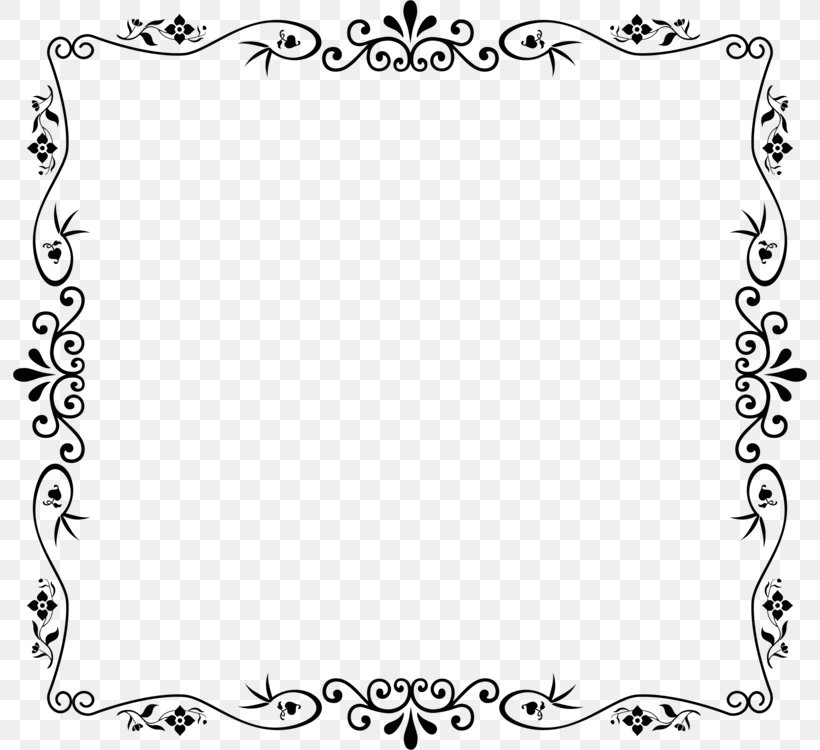 Floral Decorative, PNG, 794x750px, Picture Frames, Floral Design, Line Art, Ornament, Rectangle Download Free