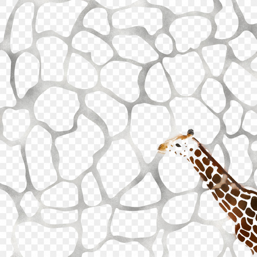 Giraffe Pattern Line Area Terrestrial Plant, PNG, 1440x1440px, Giraffe, Area, Biology, Line, Science Download Free