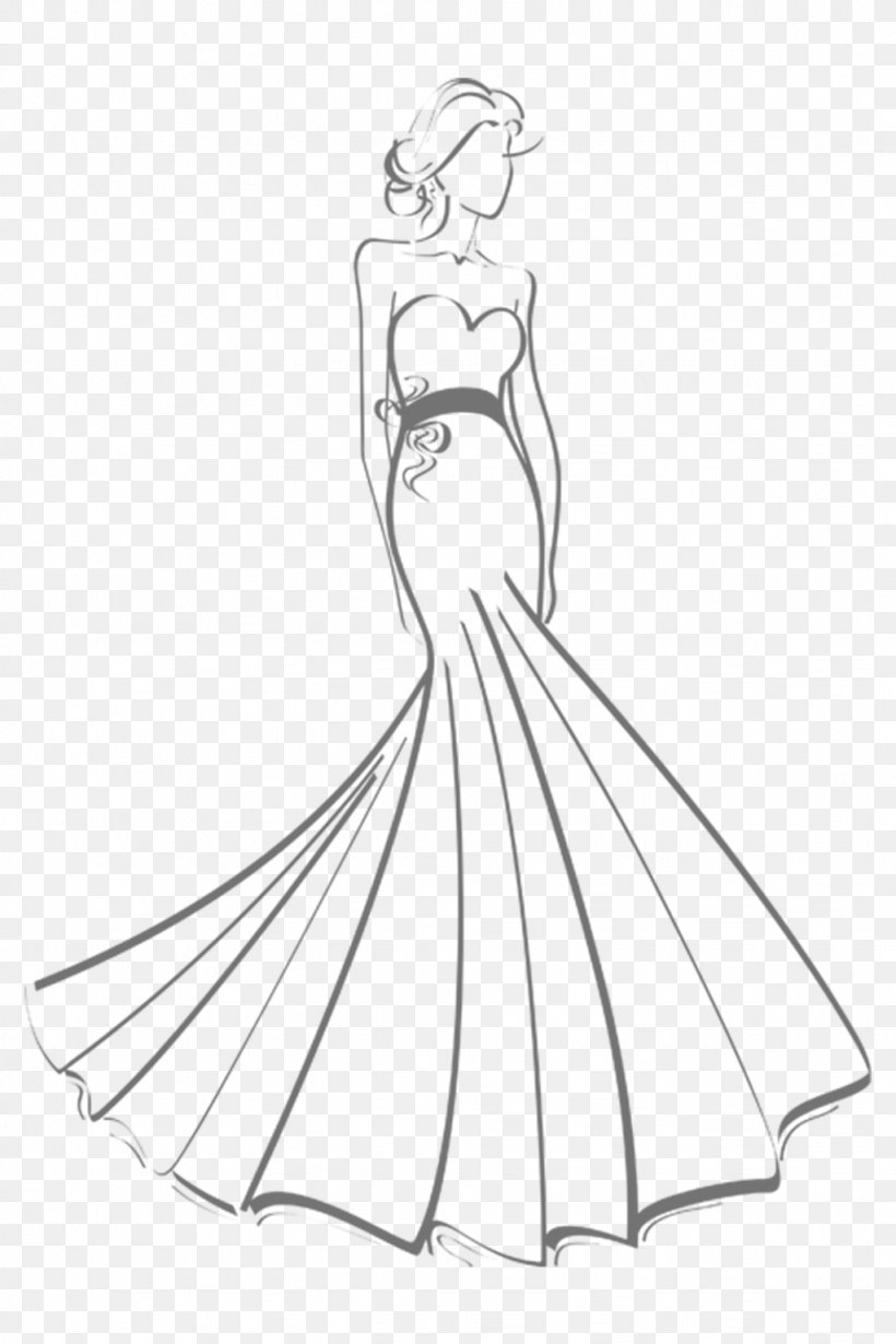 Gown Wedding Dress Drawing Sketch, PNG, 1024x1536px, Gown, Arm, Artwork