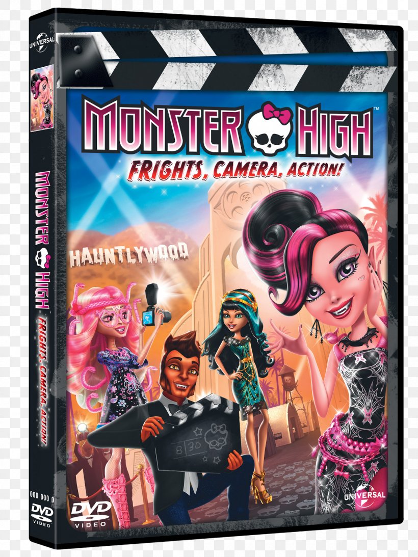 Monster High: Frights, Camera, Action! Doll Film Blu-ray Disc, PNG, 1200x1600px, Monster High Frights Camera Action, Action Figure, Animated Film, Bluray Disc, Doll Download Free