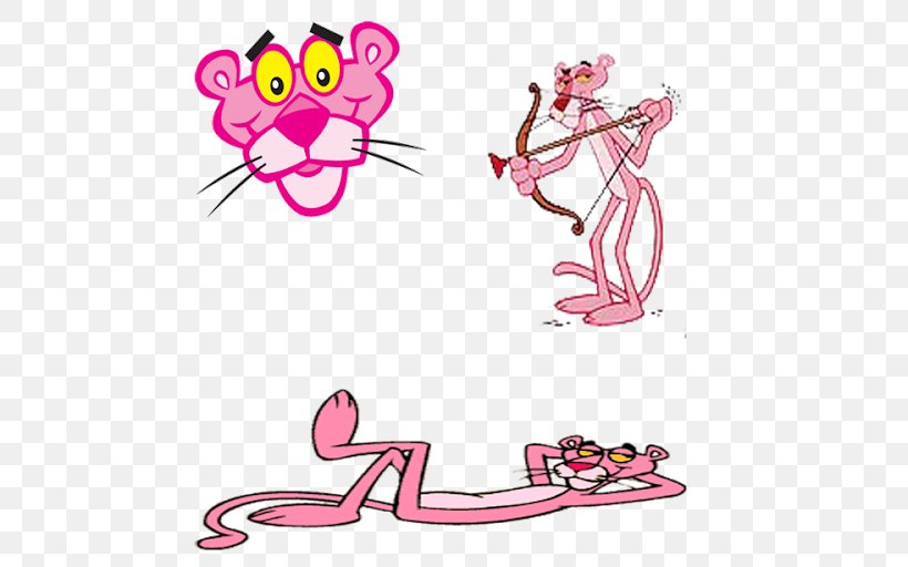 The Pink Panther Drawing Comedy, PNG, 500x512px, Watercolor, Cartoon, Flower, Frame, Heart Download Free