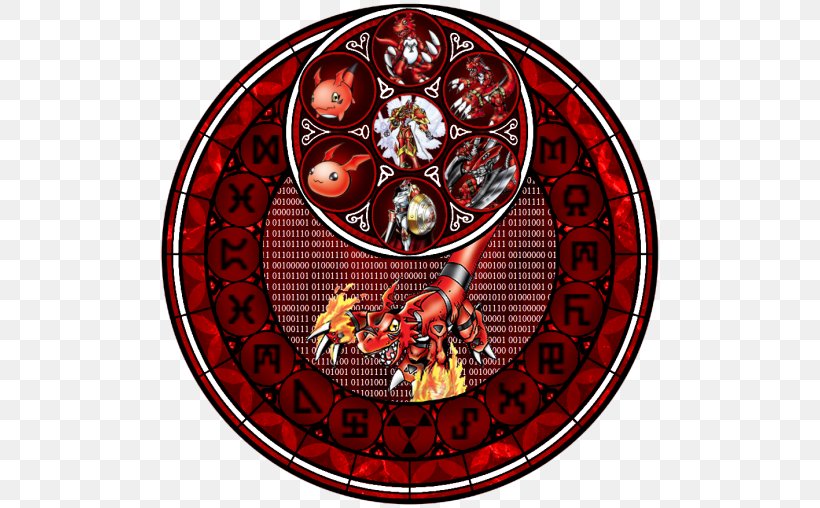 Guilmon Stained Glass Hazard Symbol Digimon, PNG, 500x508px, Guilmon, Artist, Comic Book, Digimon, Glass Download Free