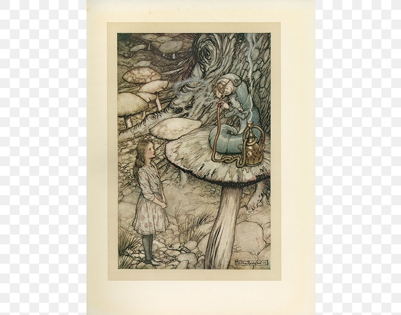 Alice's Adventures In Wonderland Caterpillar Cheshire Cat, PNG, 650x645px, Alice, Alice In Wonderland, Art, Arthur Rackham, Artwork Download Free
