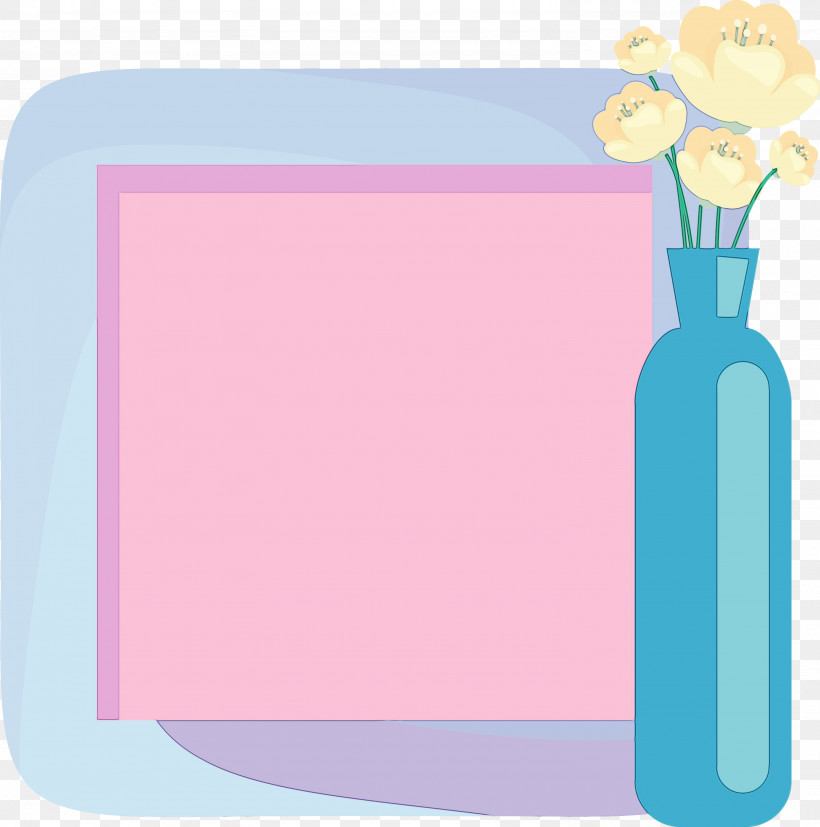Rectangle Pink M Meter Microsoft Azure Geometry, PNG, 2974x3000px, Flower Photo Frame, Flower Frame, Geometry, Mathematics, Meter Download Free