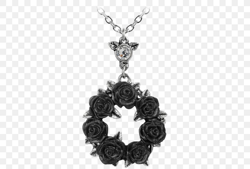 Earring Alchemy Gothic Bacchanal Rose Necklace Alchemy Gothic Ring 'O Roses Pendant P791, PNG, 555x555px, Earring, Black, Black And White, Chain, Clothing Accessories Download Free