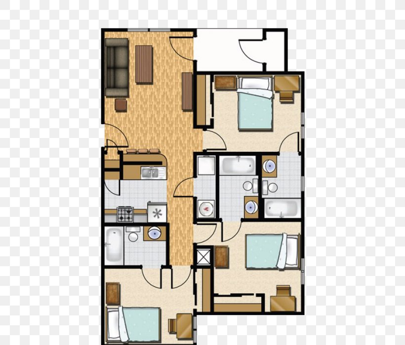 Floor Plan Apartment House CastleRock At San Marcos, PNG, 700x700px, Floor Plan, Apartment, Area, Bedroom, Duplex Download Free