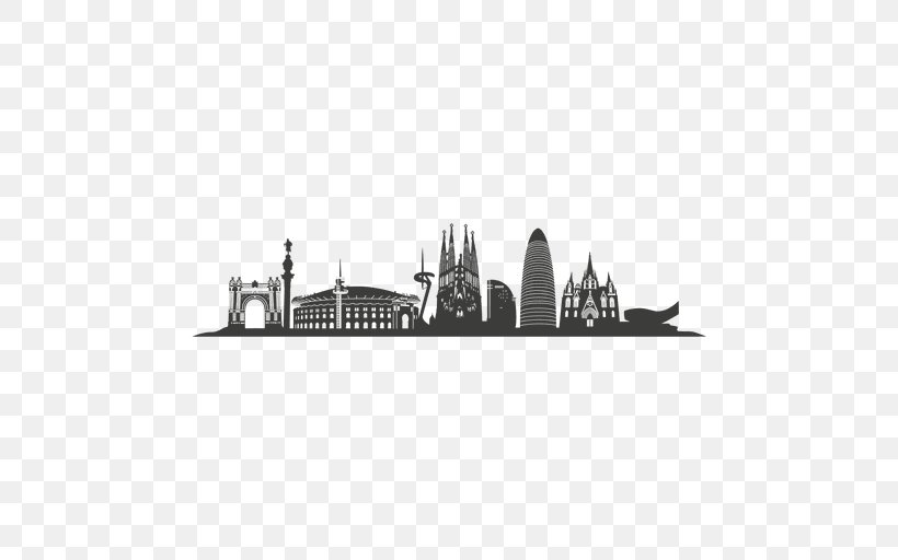 Skyline Silhouette, PNG, 512x512px, Skyline, Art, Barcelona, Barcelona Skyline, Black And White Download Free