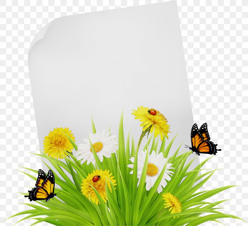 Summer Flower Background, PNG, 2999x2746px, Watercolor, Bee, Bumblebee, Butterfly, Creative Market Download Free