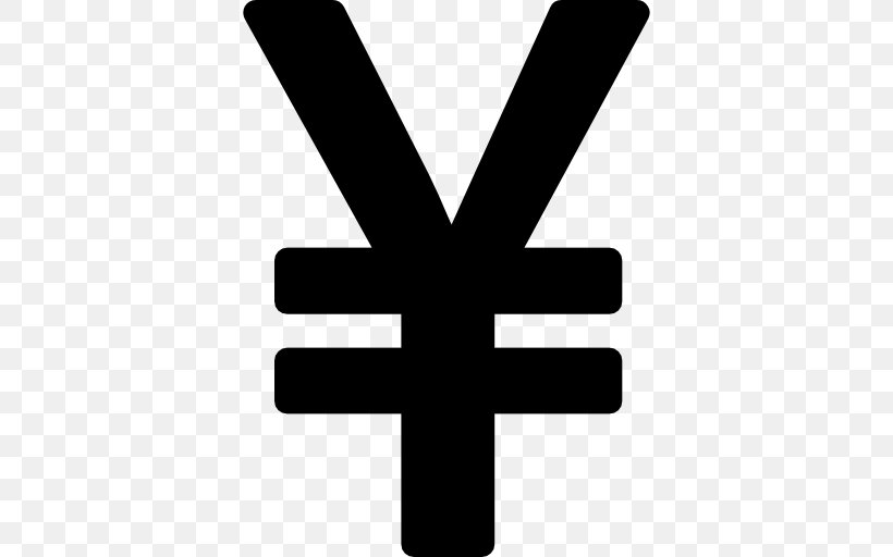 Yen Sign Japanese Yen Currency Symbol Euro Sign, PNG, 512x512px, Yen Sign, Australian Dollar, Black And White, Cross, Currency Download Free